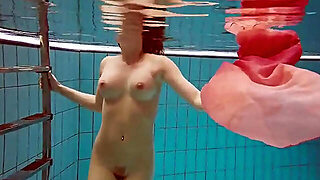 Hot Teen Deniska Strips And Shows Her Tight 18-Year-Old Pussy Underwater