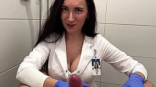 Brunette Nurse Draining All My Cum In The Hospital Shower!