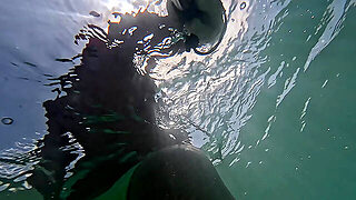 Onderwater, Strand, Gluurder, Pissende