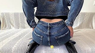 Gassy Kat I Slip Into My Tight Full Jeans Outfit And Turn