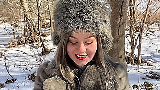 Vilu Vidish Is Sucking Dick In The Winter Forest