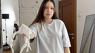 Pov Caught Sniffing Stepsister's Panties And Made Jerk Off For Her