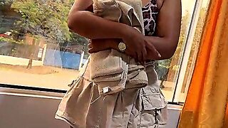 The Hotel Cleaning Lady Comes In To Clean The Windows And Accepts A Proposal For Additional Payment.