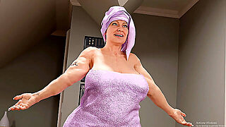 Old Lady Loves Shaking Huge Apples