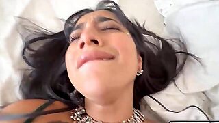 Inked Latina With Big Tits Sucks And Fucks Hard