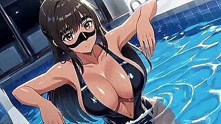 Underwater Breath-Hold Masturbation In Tight Swimsuit - Pool Bottom Squirting Orgasms