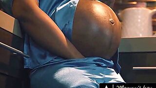 Moms Hunk - Hawt Preggo Gal Gets Banged Hard During Midnight Snack With Sticky Spunk Flow