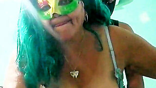 マスク, 後背位, おばあさん, 豊満