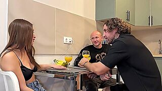 My Meeting With A Student At A Club Ended In A Sexy Mfm Trio At My Place.