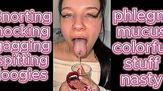 Snorting Hocking Spitting Nasty Loogies Mucus And Phlegm Right From Sick Sinuses