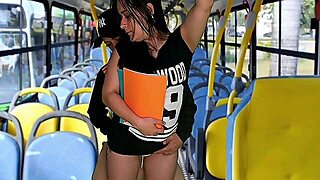 Amateur Latina Student Gets Groped On A Public Bus