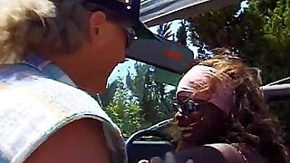 Ebony Slut Midori Sucks And Rides Randy West's White Cock