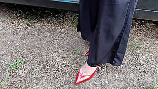 Secretary Gets Aroused In Her Car Pedaling And Ends Up With A Large Squirt By Masturbation