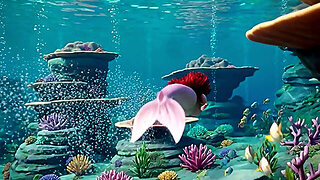 Sensual Mature Ariel Explores Her Magical Underwater Grotto With Long Human Legs And Graceful Poses 