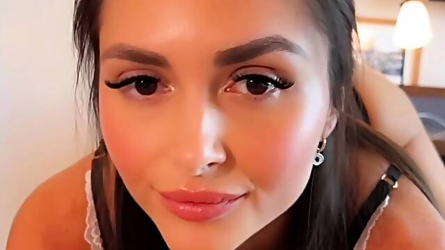 Hot Pov Homemade Blowjob With Brunette Girlfriend