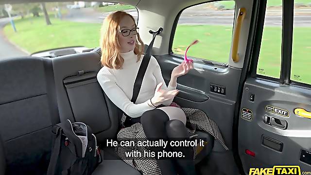 Slutty Redhead Passenger Lenina Crowne Opens Her Legs For A Taxi Driver