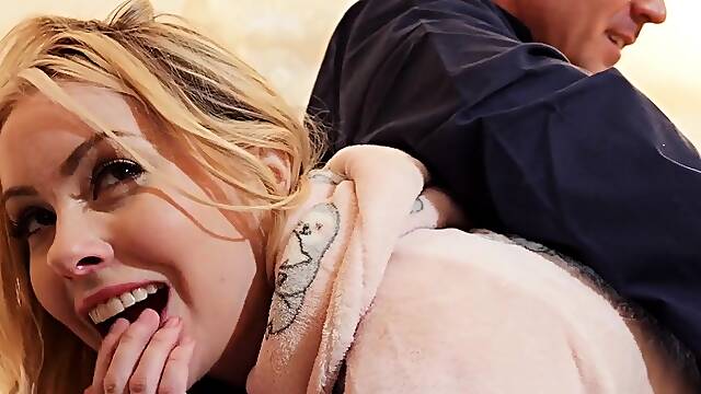 Haley S Horny Blonde Wants Pyama Party With Stepdad - Haley