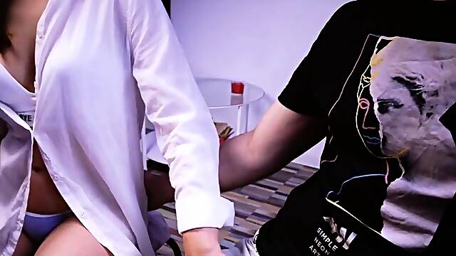 Step-Sis Caught Me Jerking Off And Made Me Cum In Her Mouth