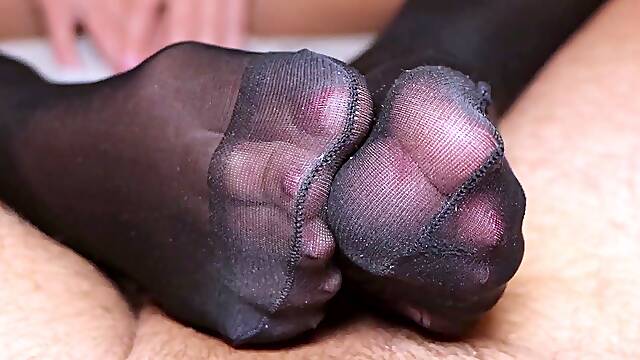Footjob, Nylon, Feet, Double Penetration