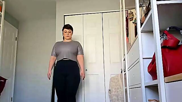 Cute Curly Brunette Solo Webcam Masturbation