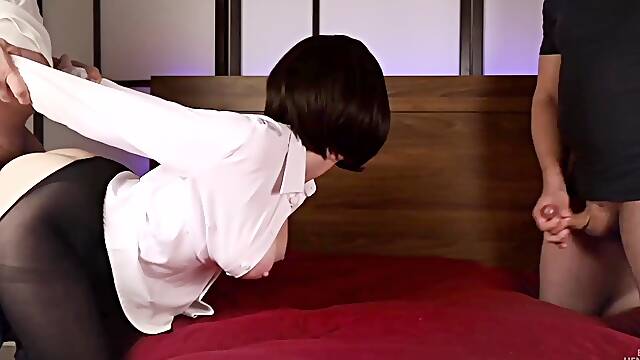 Horny Bitch Really Loves When Her Husband Is Watching Her Being Fucked