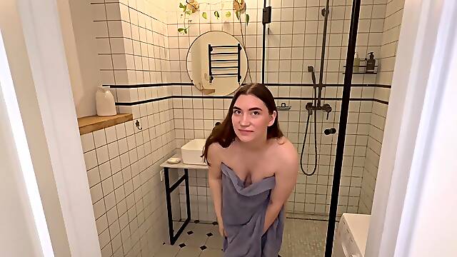 Snuck To Stepsister In The Shower And Fucked Her Pov
