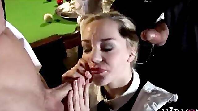 Maid Deepthroat Blonde: Blowjob, Doggy Cowgirl Porn