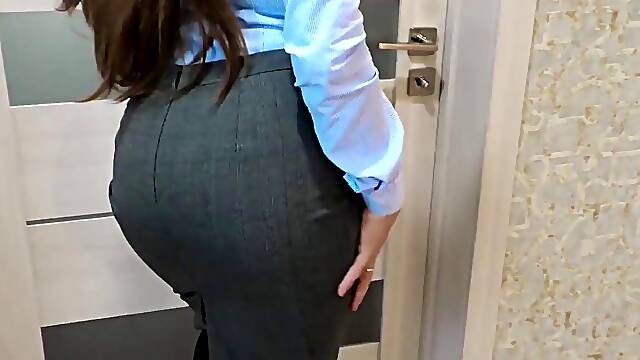 Horny Secretary Blows Big Dick Boss In The Office