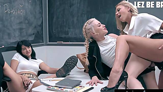 Girlsway - Soldier Blake Blossom Gets Steamy Rub From Masseuse Leana Lovings - French Subtitles: Por