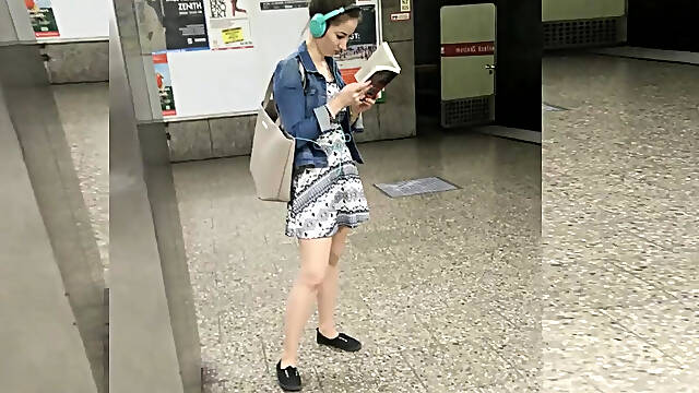 Beautiful European Teen With A Splendid Ass Voyeur Upskirt