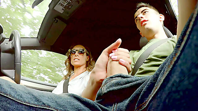 Car, Glasses, British, Mom