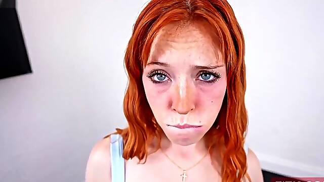 Gym, Skinny, Redhead, Small Tits