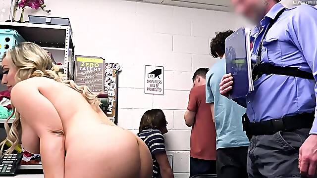 Caught, Office, Gangbang, Group