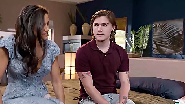 Careful Milf Stepmom Penny Barber Teaching Her Stepson And His Teen Gf