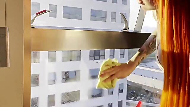 I Couldnt Hold It When I Saw My Housekeeping Secretarys Big Booty And I Cummed Inside The Whores Boo