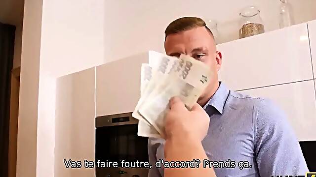 Hunt4K. Teenie In Rigorous Suit And Glorious Lingerie Shows Her Sexual Side