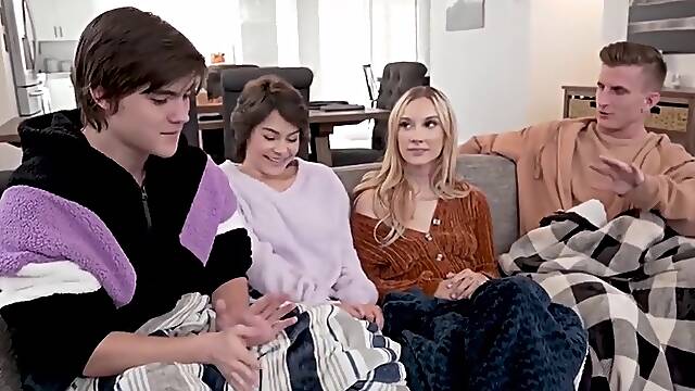 Swinger Party With My Stepsister, My Friend And His Stepsister