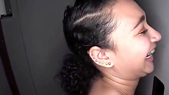 Ebony Cumslut Sucking & Fucking Multiple Cocks