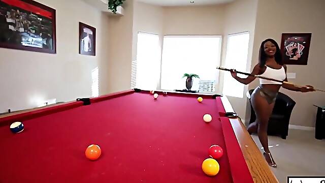 Best Pool Game! Lesbians Kris Riot & Harmonie Marquis Had A Lot Of Fun