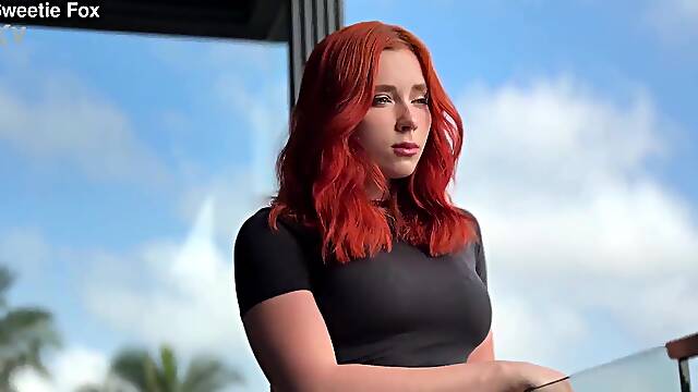 Redhead Gives Footjob After Foot Massage, Fucks And Gets Cum On Feet In Fishnet Stockings Pov