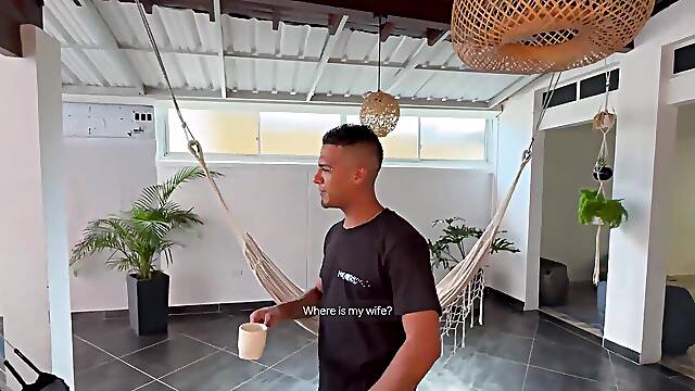 My Stepmother Is A Blonde Colombian Milf Who Loves Big Cocks, I Fuck Her In Interracial Sex With My 