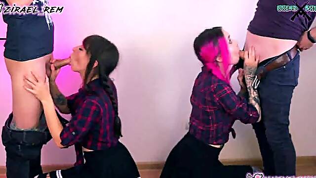 Twostepsisters Suck Big Dicks 4Some Teens Alicebong, Featuring Alicebong