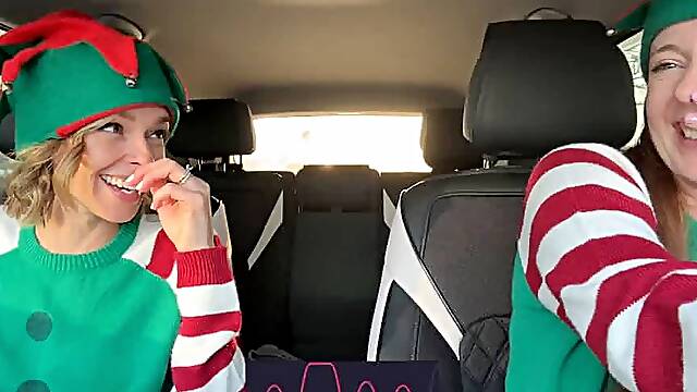 Nadia Foxx Serenity Cox As Horny Elves Cumming In Drive Thru With Remote Controlled Vibrators 4K, Fe