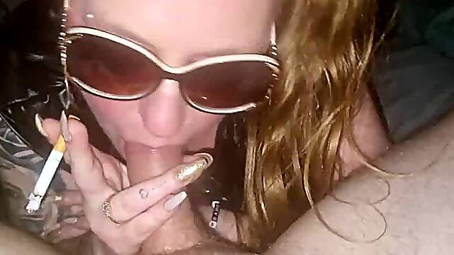 Wife Smoking Blowjob