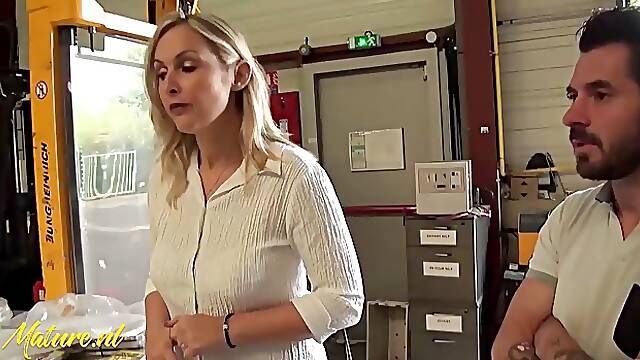 Tall French Milf With Big Natural Tits Gets Ass Fucked Hard In A Warehouse