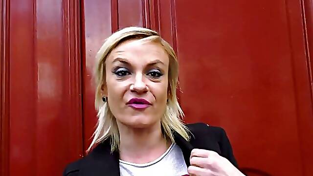 Big Tits Blonde Cougar Sucks Big Cock In The Car