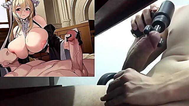 Handsome Man With Toned Body In Religious Outfit Masturbates With A Love Doll