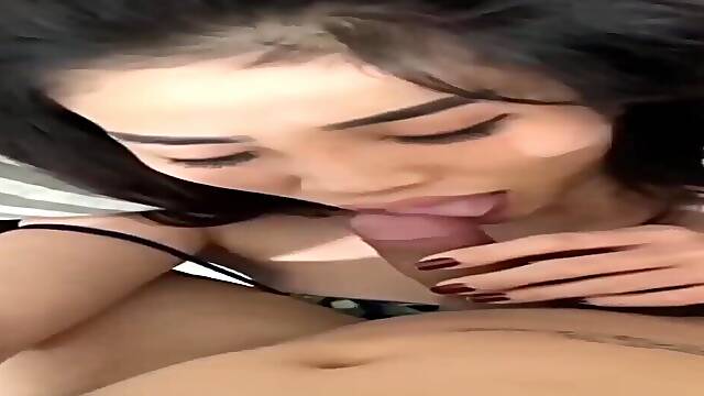 Thai Teen Beauty Gives Pov Homemade Blowjob