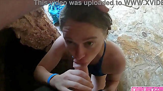 Sauna, Caught, Cheating, Cum In Mouth