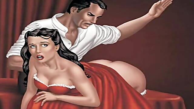 Amazonian Mistress With Huge Breasts Plays With Small Animated Toons